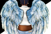 Black Woman with Wings, Digital Download, Ready to Press PNG for Tumblers