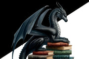 Dragon Reading Book PNG Digital Download