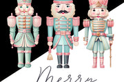 Blue Christmas Nutcracker PNG, Pastel Winter Graphics for T-Shirts, Mugs, Pillows