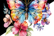 Floral Butterfly PNG, Spring Sublimation Graphics, Printable Butterfly Art