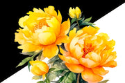 Yellow Peonies PNG Digital Download, Botanical Floral Sticker