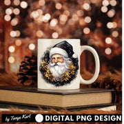 Christmas PNG Designs - Santa Claus Face Sublimation Designs