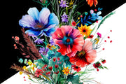 Wildflower Bouquets Spring PNG Sublimation, Transparent Sticker