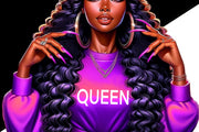 Black Queen, Digital Downloads, Black Girl PNG