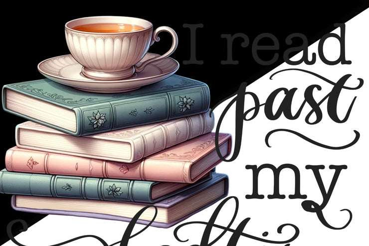 I Read Past My Bedtime, Bookish Decor, Digital Download