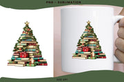 Christmas Book Tree PNG Sublimation Design