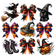 Halloween Coquette Bow PNG, Sublimation Digital Download, Fall Vibes Sublimation for Halloween Shirts, Retro Halloween PNG