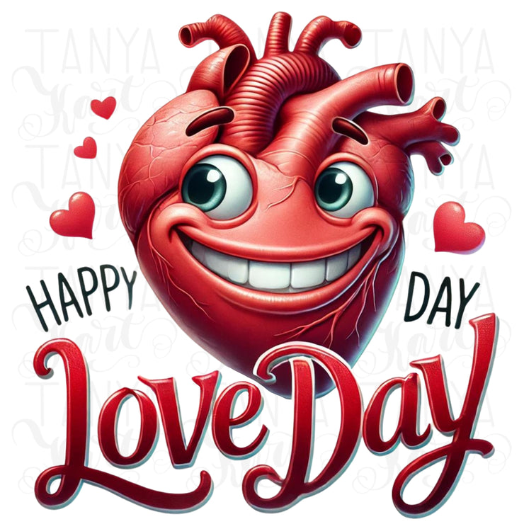 Love Day Transparent Digital Design for Crafting & T-Shirt Designs, Funny Valentine’s Day PNG, Love Sublimation, Retro Designs