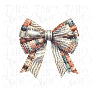 Bookish Bow PNG, Coquette Aesthetic for Book Lover & Bookworm Stickers, Preppy Books, Social Club Designs, Coquette Bookish Bow PNG