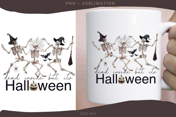 Dead Inside But It's Halloween Png Instant Download Design