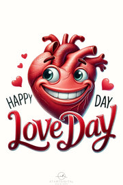 Love Day Transparent Digital Design for Crafting & T-Shirt Designs, Funny Valentine’s Day PNG, Love Sublimation, Retro Designs