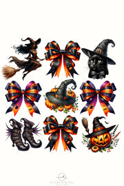 Halloween Coquette Bow PNG, Sublimation Digital Download, Fall Vibes Sublimation for Halloween Shirts, Retro Halloween PNG