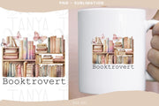 Booktrovert Png Instant Download for Book Lovers