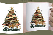 Merry Bookmas Retro Style Christmas Book Art