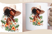 African American Summer Girl Png | Sublimation Design