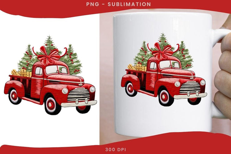 Holiday Truck Art Sublimation Graphics