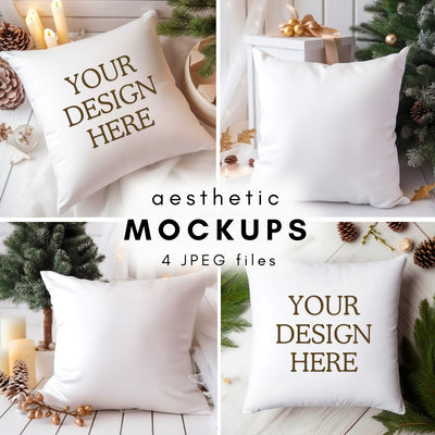 Christmas Pillow Mockup Bundle - Instant Download