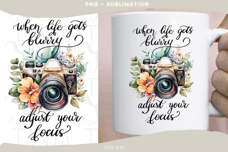 Floral Photo Camera, Vintage Design Png, Camera Illustration