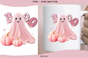 Cute Funny Pink Halloween Ghost Png Design