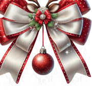 Christmas Coquette Bow Sublimation Download, Holiday Aesthetic Design, Christmas Vibes PNG, Coquette Bow Shirt Design, Transparent