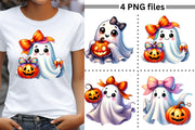 Trending Halloween PNG Pack, Coquette Ghosts & Stylish Pumpkin Designs, Whimsical Halloween PNG Collection, Retro Aesthetic