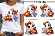 Fall Halloween Ghost PNG Collection, Coquette Sublimation, Jack-O'-Lantern & Ghost Bow PNG Set, Halloween Coquette, Sublimation Design