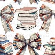 Books and Bows PNG, Coquette Bookish Aesthetic for Bookworm, Booktrovert Stickers, Digital Downloads, Preppy Bookish Design