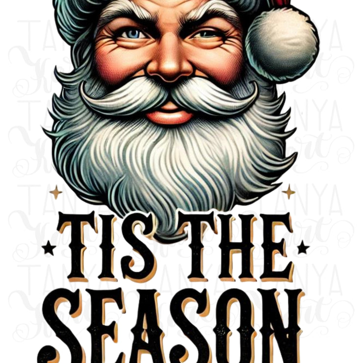 Tis the Season PNG, Retro Christmas Santa, Christmas Vibes, Printable Downloads, Merry Christmas, Funny Santa Design for T-Shirts, Holiday