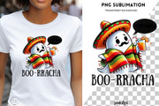 Boo Rracha Ghost, Funny Spanish Halloween Design for Halloween Shirts, Tricotri Mexican Halloween PNG, Funny Drunk Ghost, Hispanic Designs