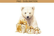 Polar Bear PNG Designs for Merry Christmas Gifts