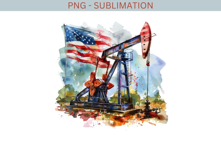 Sublimation Oilfield, Planner Stickers & Wall Art Digital File