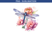 Dragonfly PNG Digital Downloads, Insect Illustration