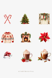 Winter Bucket List Activities | Christmas Digital Clipart Bundle