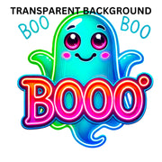 Neon Halloween Ghost PNG, Coquette Ghost for Trendy Halloween Designs, Cute Boo Ghost PNG, Perfect for Spooky Season