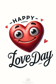 Love Day Sublimation PNG, Transparent Valentine Design for Digital Crafting, Prints, T-Shirt Designs, Funny Retro Valentine PNG Download