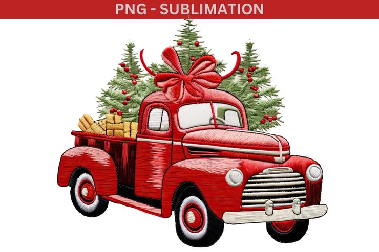 Holiday Truck Art Sublimation Graphics