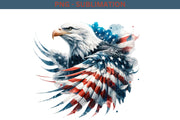 Eagle Patriotic, Freedom PNG, Independence Day & Memorial Day Sublimation Designs