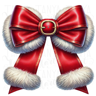 Christmas Coquette Red Bow, Trendy Bow Graphics for Heat Press Transfers,Girly Christmas Designs,Watercolor Bow Sublimation for Cozy Holiday