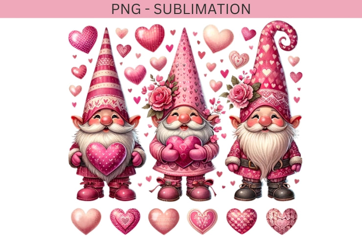 Gnome Valentine PNG Digital Download