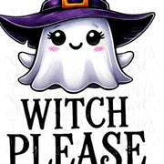 Witch Please Png Ghost, Spooky Halloween Witch Hat Design, Ghost Sublimation Printable, Transparent Digital Download, Spooky Vibes Design