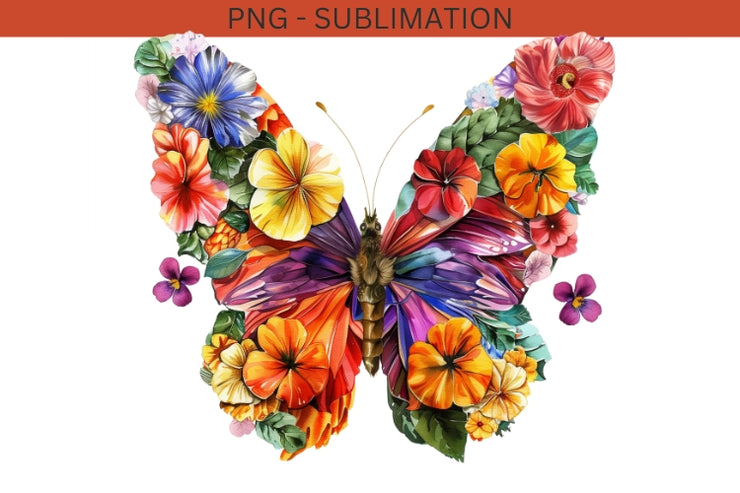 Butterfly PNG Digital File, Instant Download Sublimation Prints