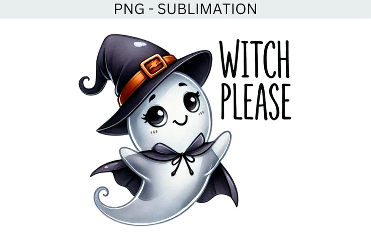 Witch Please, Cute Ghost PNG