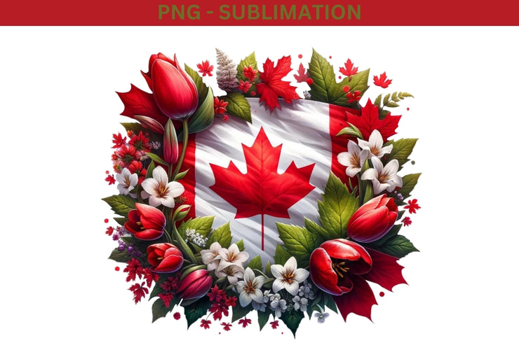 Canadian Flag Sublimation Design