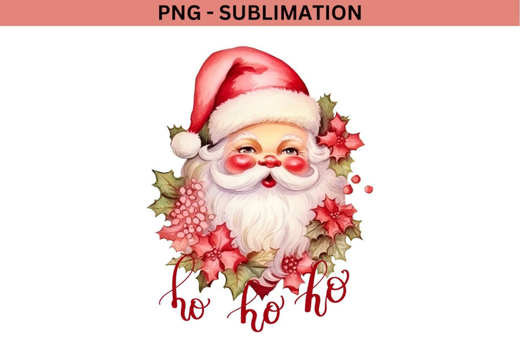 Red Santa Claus Sublimation PNG for Shirts