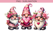 Miniature Valentine Gnomes PNG Designs