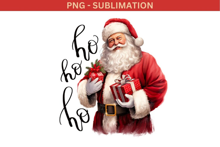 Vintage Santa Christmas Sublimation Designs