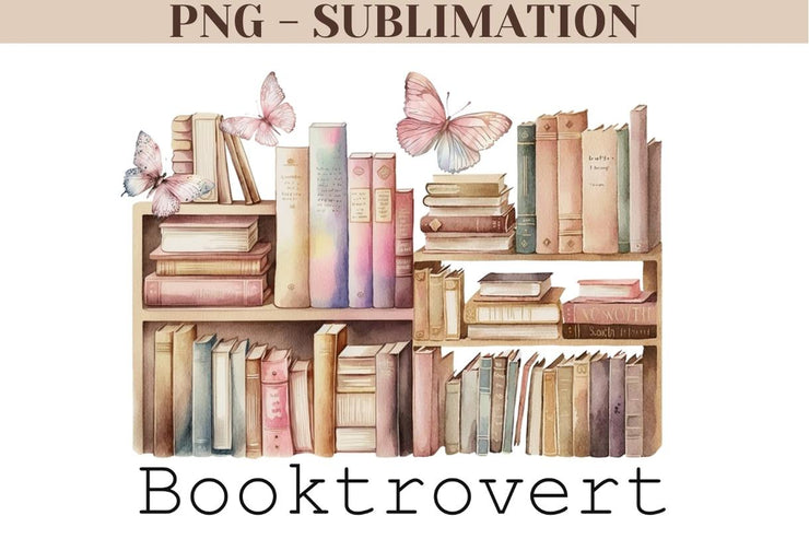 Booktrovert Png Instant Download for Book Lovers