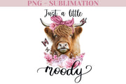 Just A Little Moody Png For Sublimation, Cow Png Design, Farm Animal