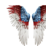 Patriotic Angel Wings PNG Sublimation Design | Independence Day Shirt Design