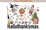 Happy Hallothanksmas PNG Digital Download for Sublimation Designs